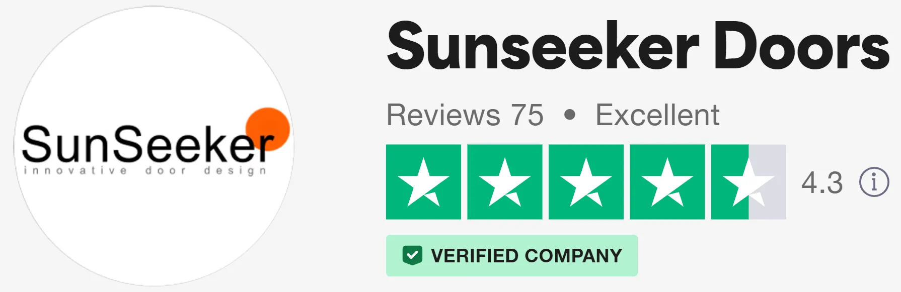 Sunseeker Doors Trustpilot rating 4 stars 73 reviews