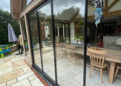 218 bifolding patio doors with thin frame SunSeeker Doors